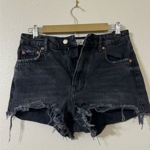 Zara black jean shorts